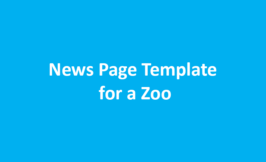 News Page Template for a Zoo