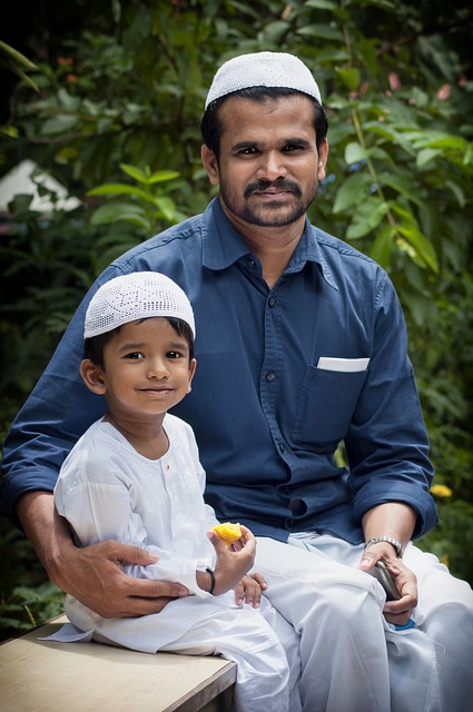 A father with Son